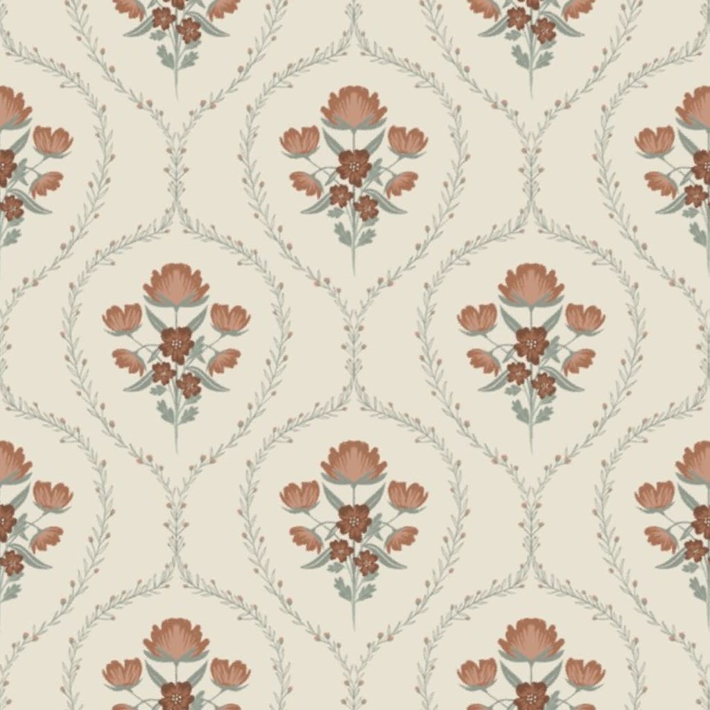 French Country Floral Wallpaper by cheerfulcollective